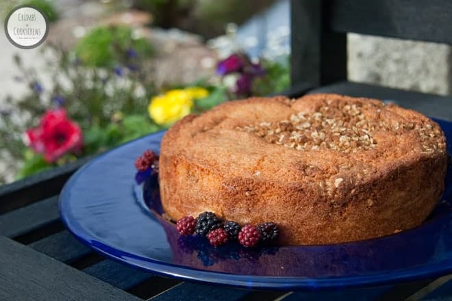 Crumbs and Corkscrews - Apple and Blackberry Crumble Cake