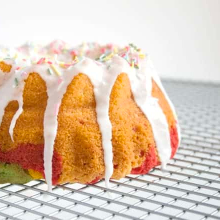 Gluten Free Rainbow Bundt-Cake