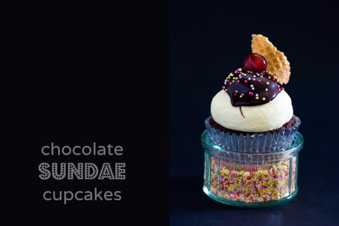 Crumbs & Corkscrews - Gluten Free Chocolate Sundae Cupcakes
