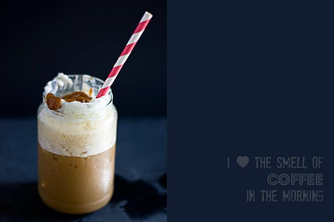 Salted Caramel Iced Coffee - Crumbs and Corkscrews