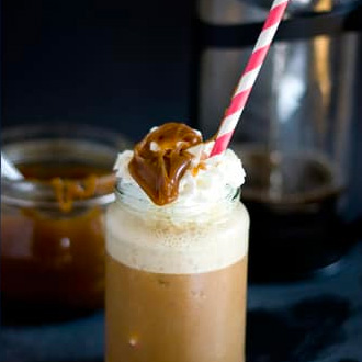 Salted Caramel Iced Coffee - Featured
