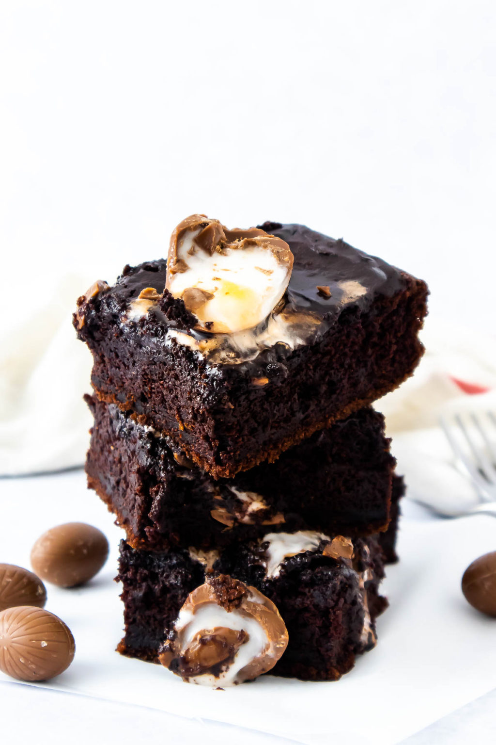 Creme Egg Tray Bake Crumbs and Corkscrews