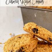These soft and chewy oatmeal raisin cookies are a firm favourite in our house. Perfectly spiced with cinnamon and nutmeg. they can they be whipped up in under 30 minutes, and they're also vegan.