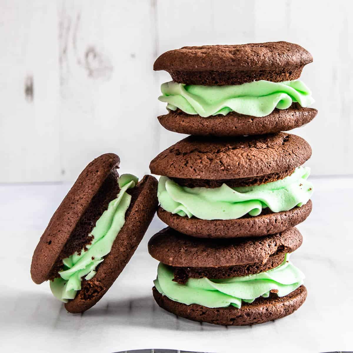 Mint Chocolate Whoopie Pies Crumbs Corkscrews