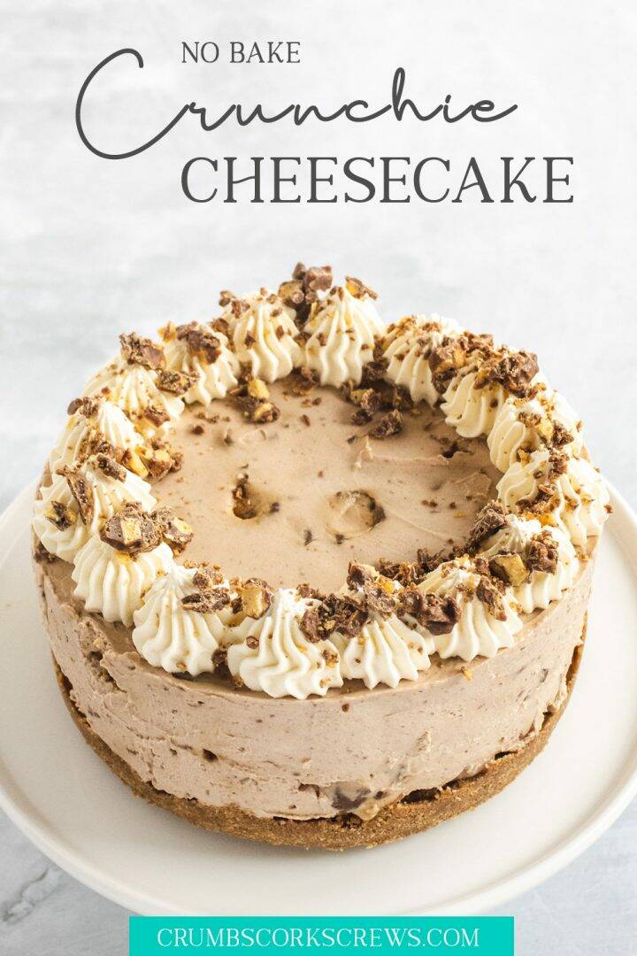 No Bake Crunchie Cheesecake - Pinterest Image