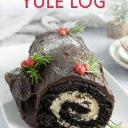 Chocolate Yule Log - Pinterest Image