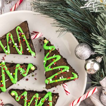 Christmas Tree Brownies - Featured