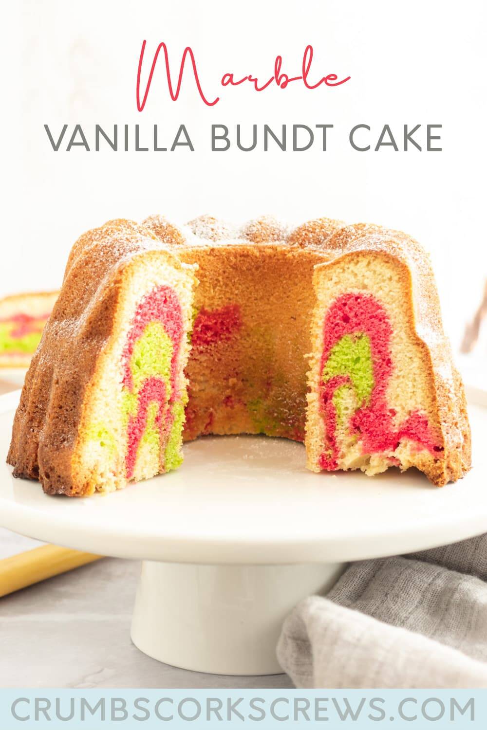 Vanilla Marble Bundt Cake - Pinterest Image