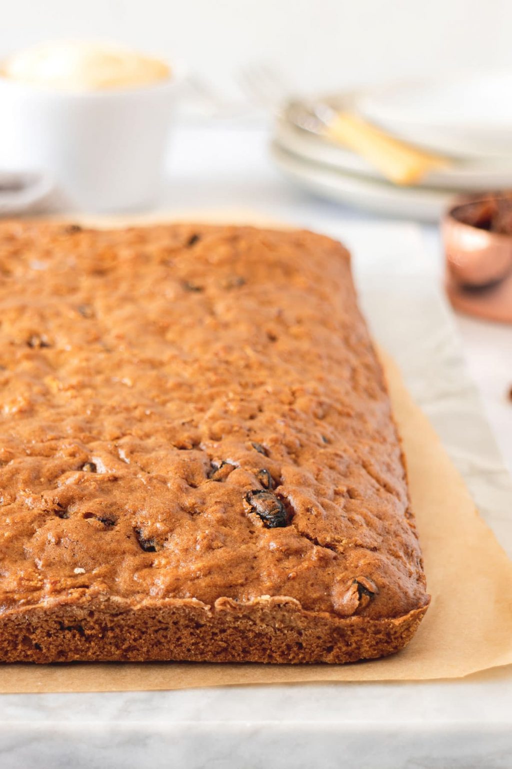 Carrot Tray Bake Cake Crumbs and Corkscrews