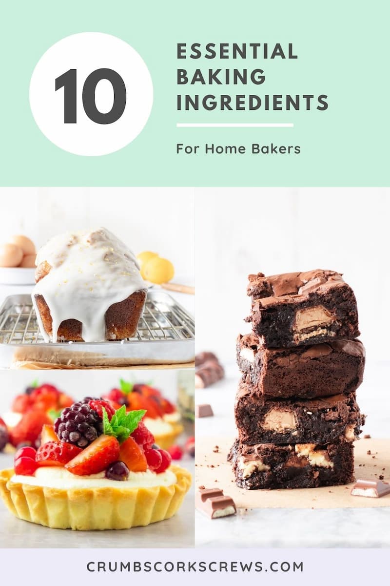 Essential Baking Ingredients - Pin Image