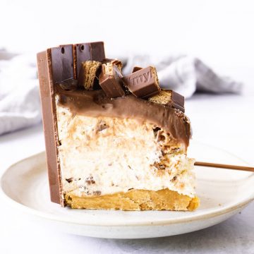 No Bake Kit Kat Cheesecake - Featured