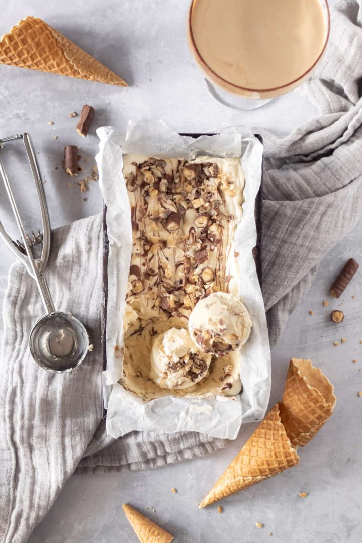 Baileys Ice Cream No Churn Crumbs and Corkscrews
