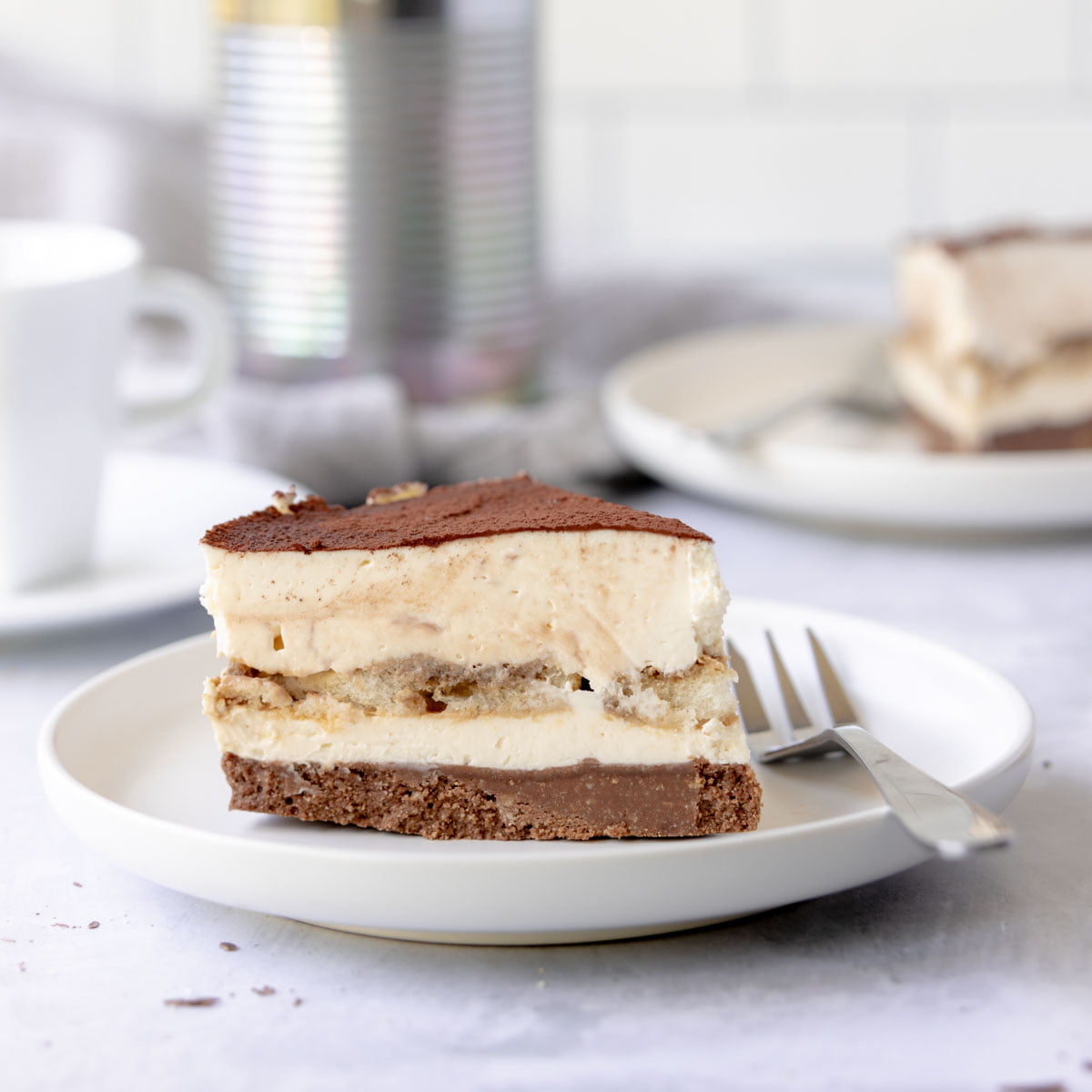 No Bake Tiramisu Cheesecake - Featured