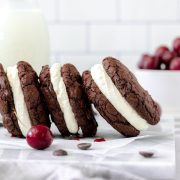 Black Forest Brownie Cookie Sandwiches - Featured